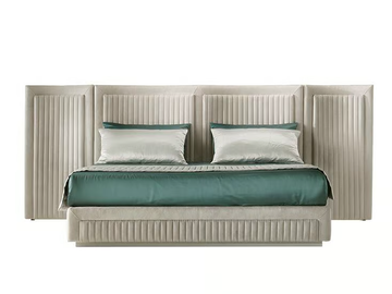 SHELL - Fabric double bed with upholstered headboard by Siwa Soft Style - view 2